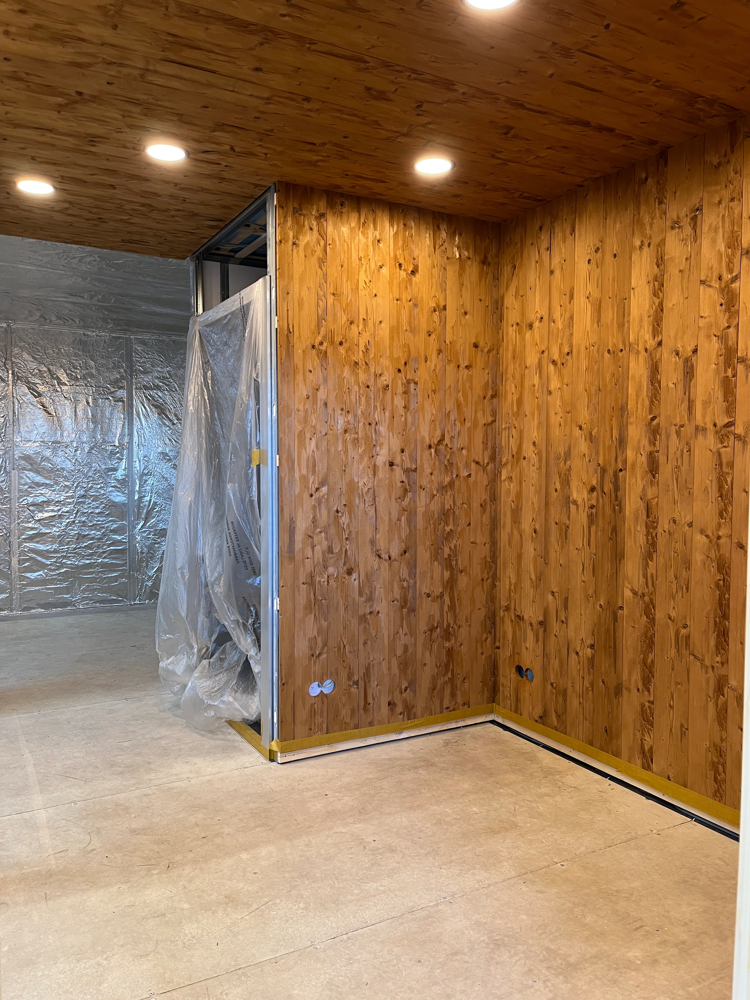 Saunacontainer Holzverkleidung