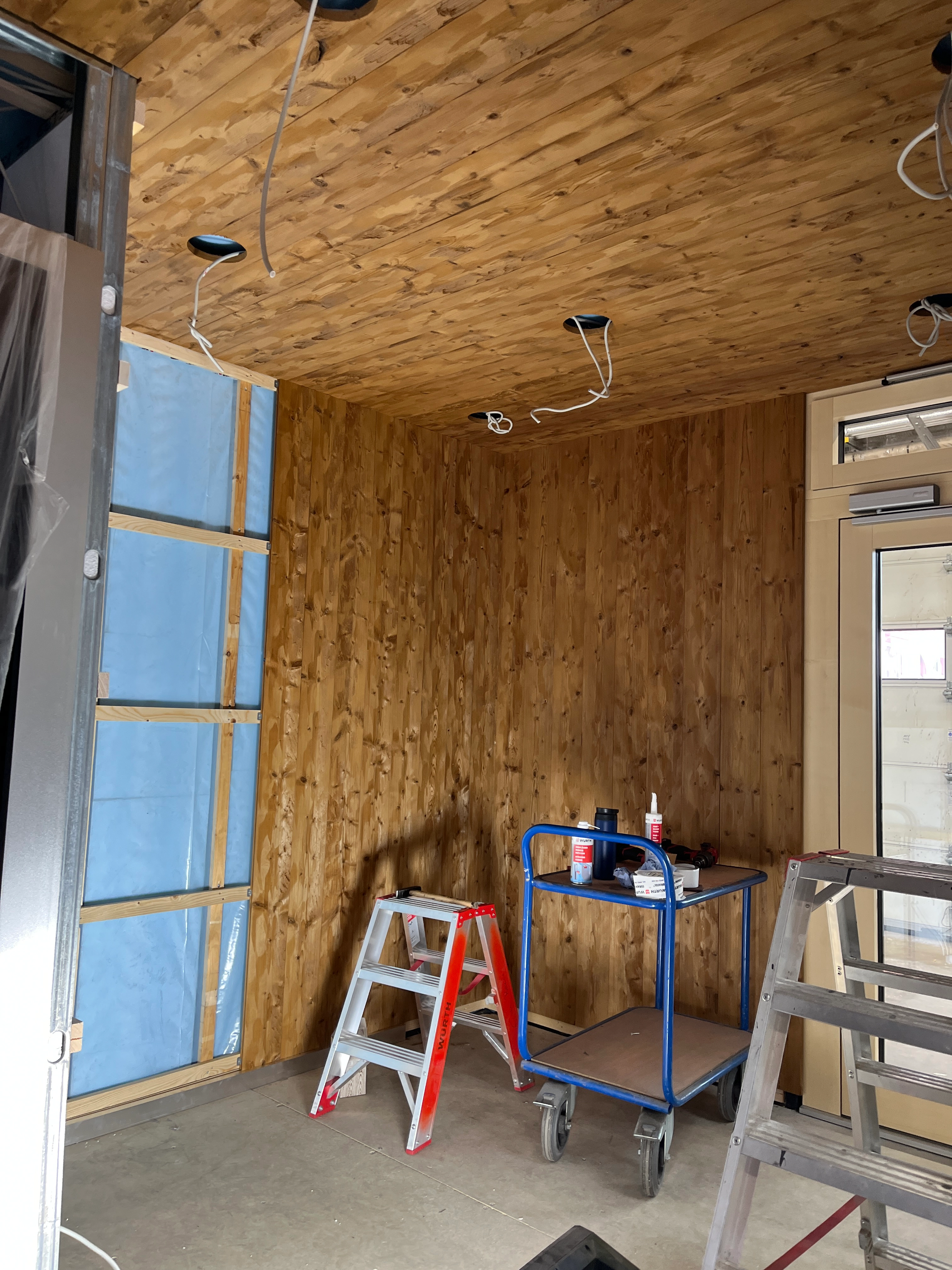 Saunacontainer Holzverkleidung