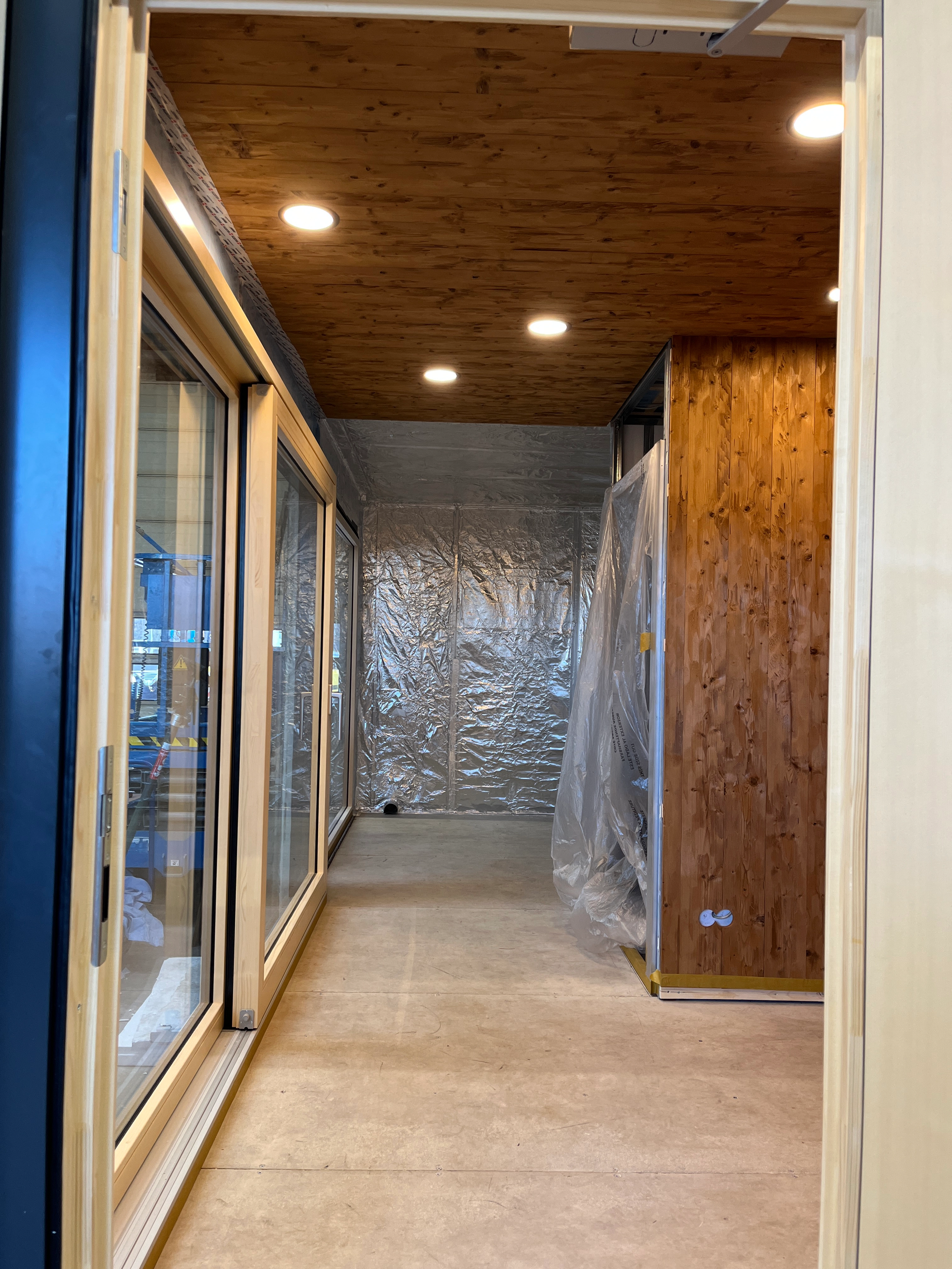 Saunacontainer Bodenbelag