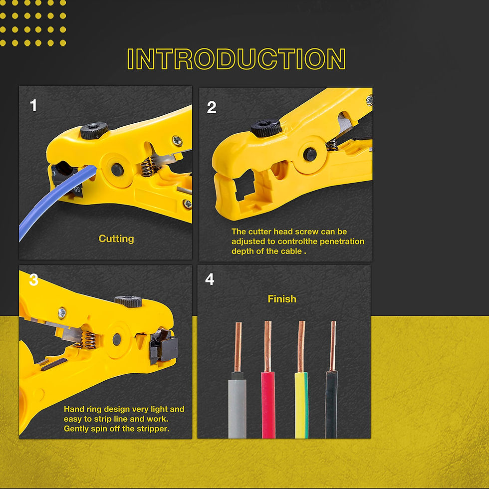Miniatura: KOTTO Coax Cable Crimper Kit - Adjustable Compression Tool for RG6, RG59, RG1...