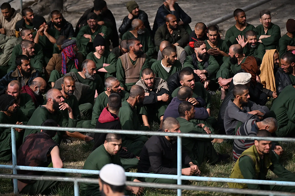 Patients of what was described a rehabilitation center gathered after the strike. Pakistan said it had targeted military infrastructure. Wakil Kohsar/Agence France-Presse — Getty Images