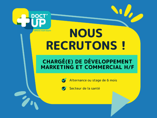 [Recrutement] Chargé(e) de développement marketing et commercial H/F I Alternance ou stage de 6 mois