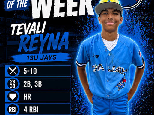 OPA JAYS Player of the Week from the 13u JAYS!
