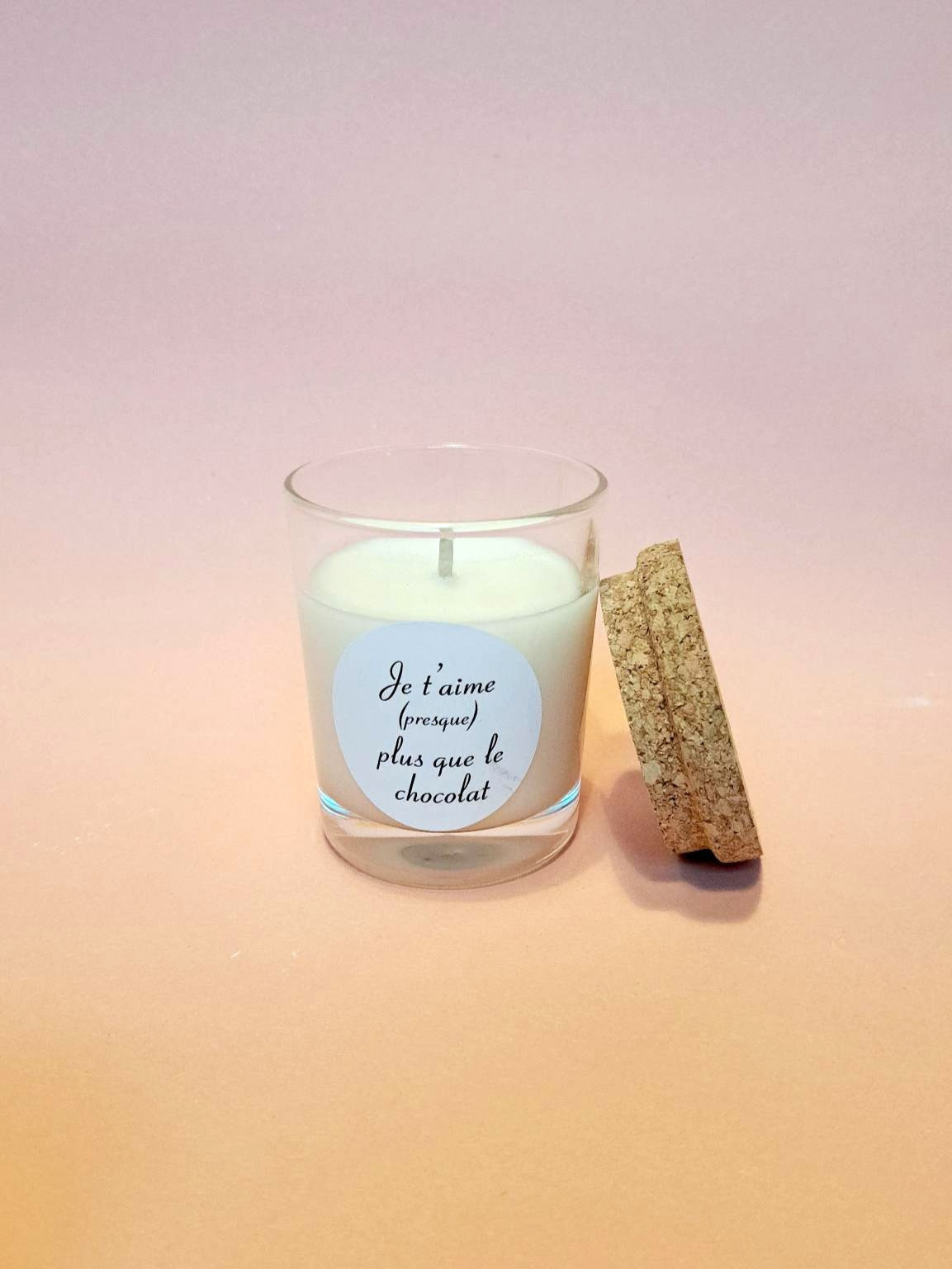 Bougie Je t'aime plus que le chocolat
