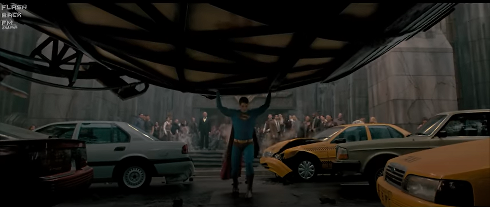 Superman Carries the Globe