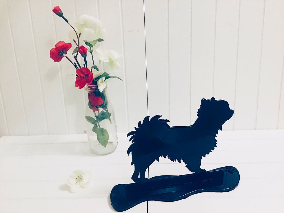Thumbnail: Long Haired Chihuahua Silhouette Ornament