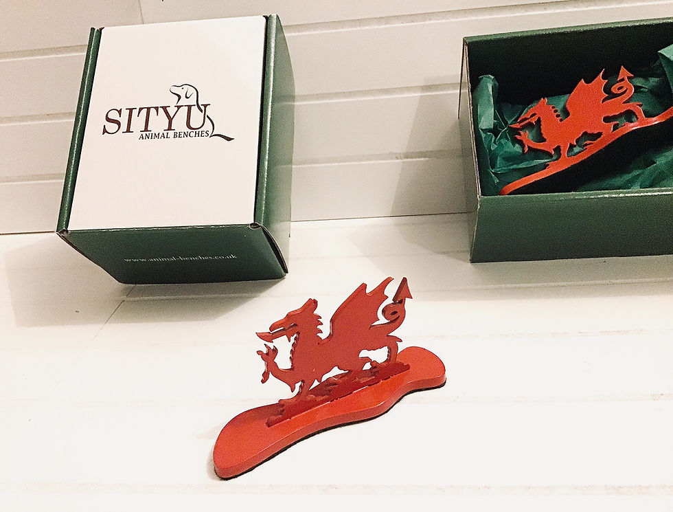 Red Welsh Dragon Silhouette