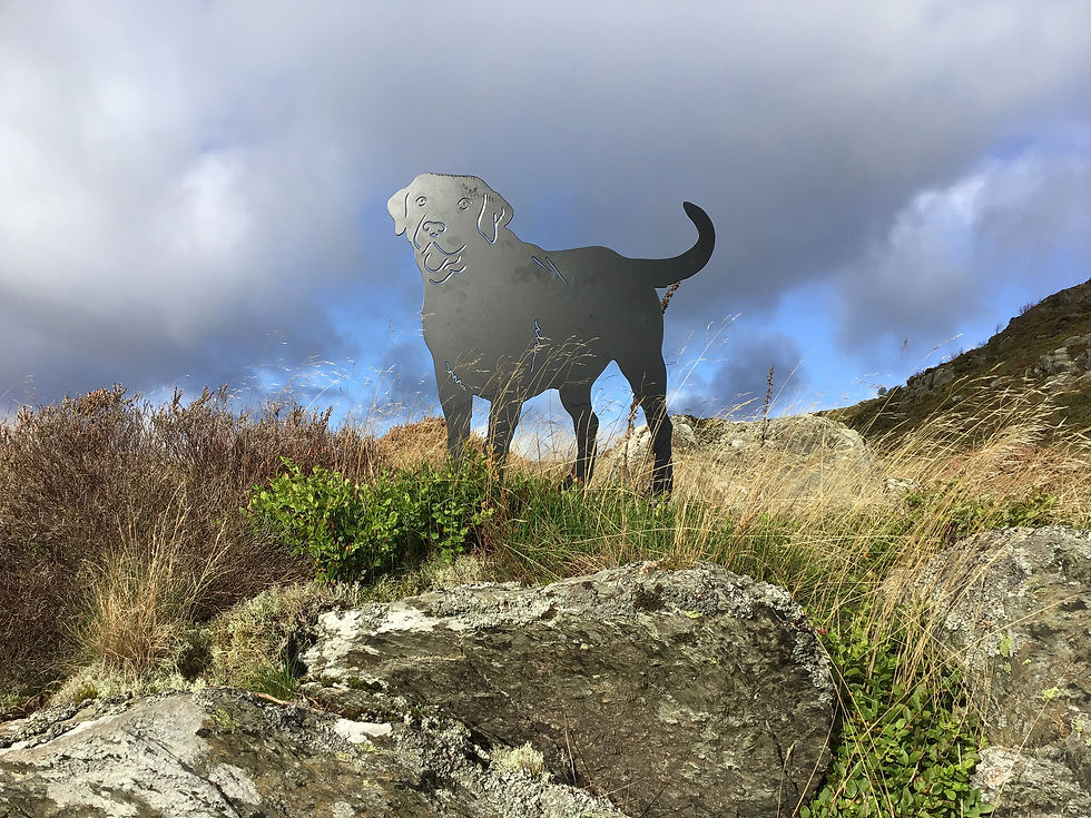 Thumbnail: Labrador Themed Garden Silhouette Stake / Wall Art