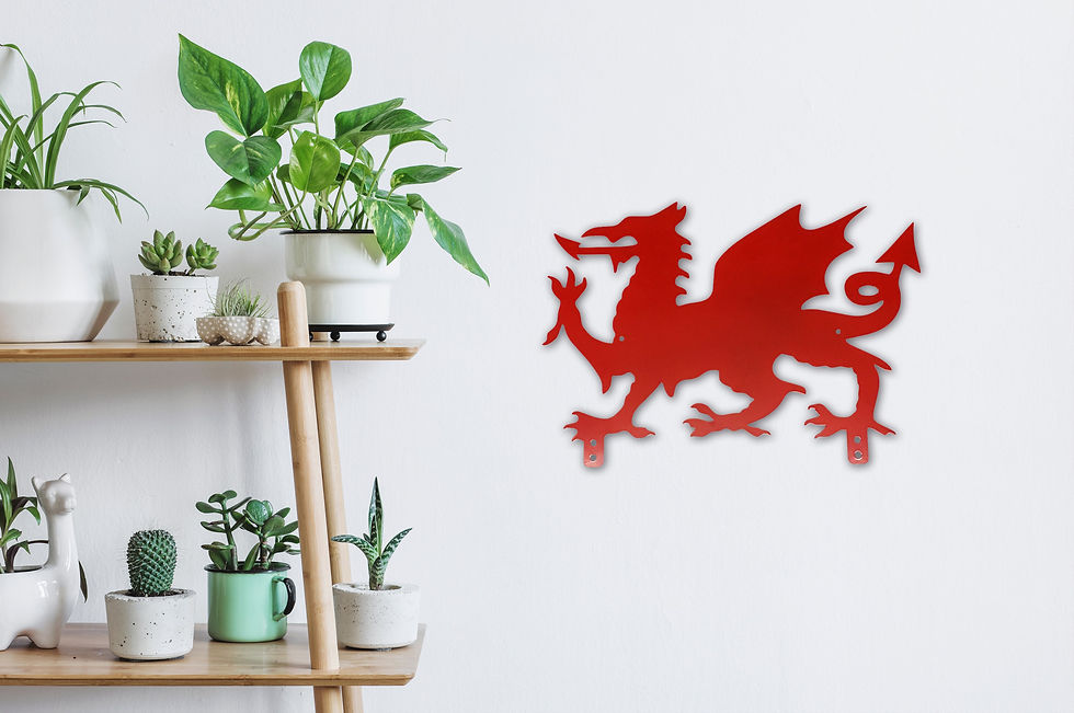 Thumbnail: Welsh Dragon Themed Garden Silhouette Stake / Wall Art