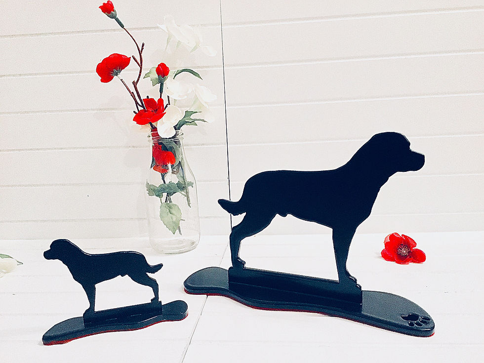 Thumbnail: Rottweiler Silhouette Ornament
