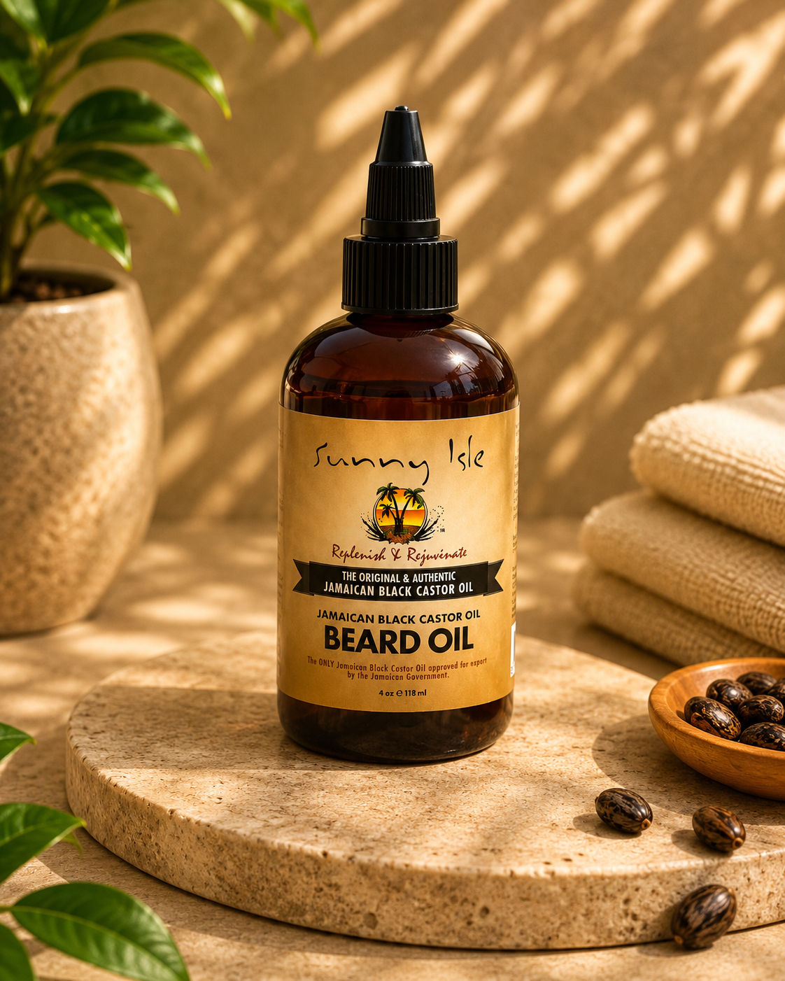 Sunny Isle Black Castor Beard Oil (2 oz)