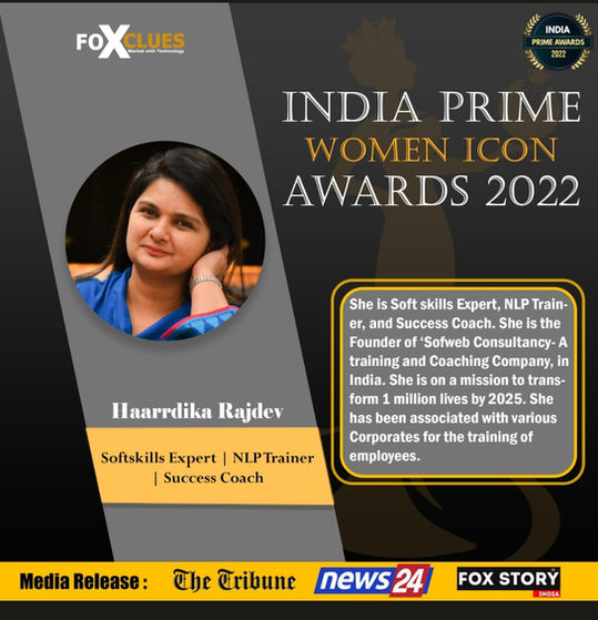 India Prime Women Icon Award in 2022 - Foxclues