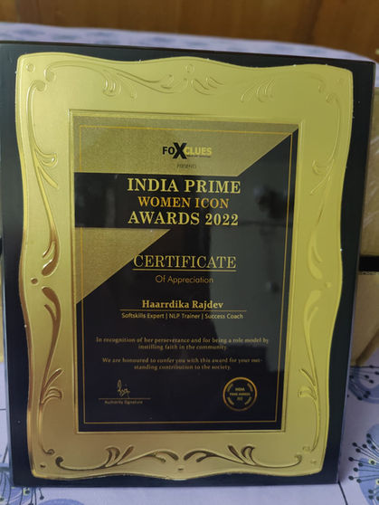 India Prime Women Icon Award in 2022
