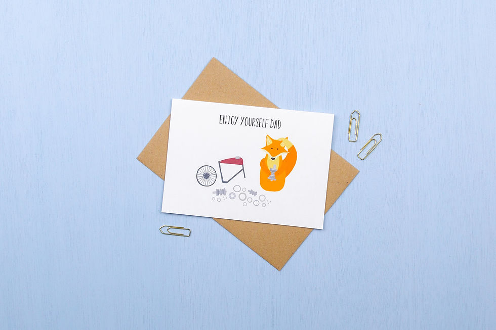 Fox- enjoy yourself dad card