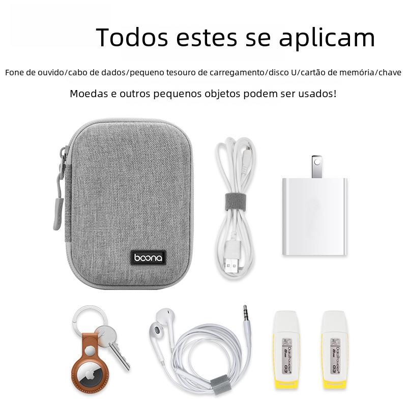 Thumbnail: Bluetooth Earphone Storage Bag with Charger Organizer