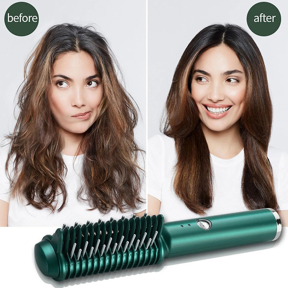 Thumbnail: Dual-Purpose Electric Hair Comb for Curling & Straightening