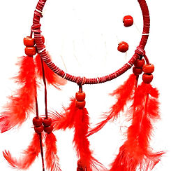 Red Dream Catcher for Positive Energy, Peaceful Sleep and Spiritual Protection – Healing Energy Rocks