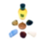Spirituality crystal kit with Blue Lace Agate, Snowflake Obsidian, Snow Quartz, Smoky Quartz, Rudraksha, Talisman, Oil & Orga
