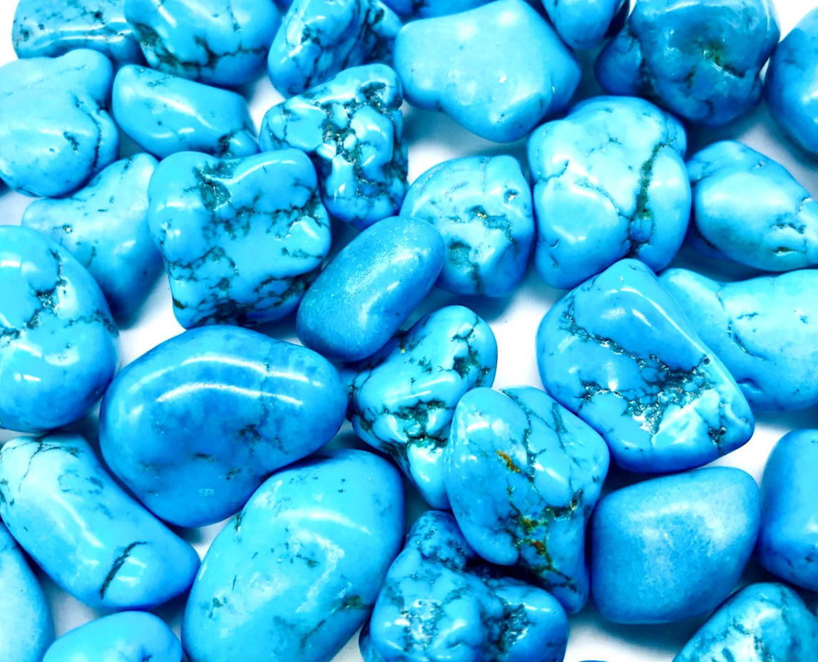 Turquoise Tumbled Stone Healing Crystal for communication, creativity, protection and peace
