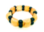 Yellow Jade and Obsidian crystal bracelet for luck, confidence, protection and emotional strength