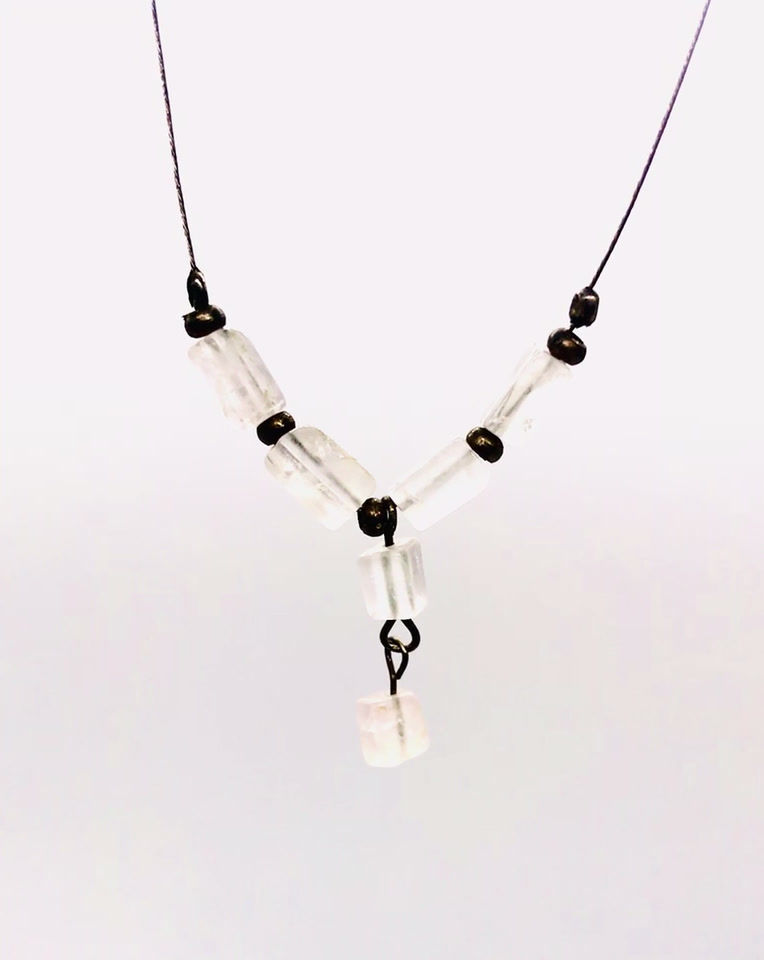 Thumbnail: Clear Quartz crystal wire necklace for clarity, healing, focus, positivity and energy balance