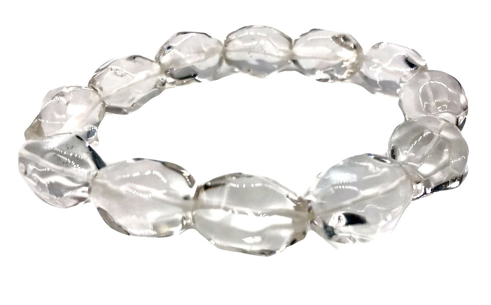 Clear Quartz Healing Crystal Bracelet for clarity, confidence, focus and positive energy
