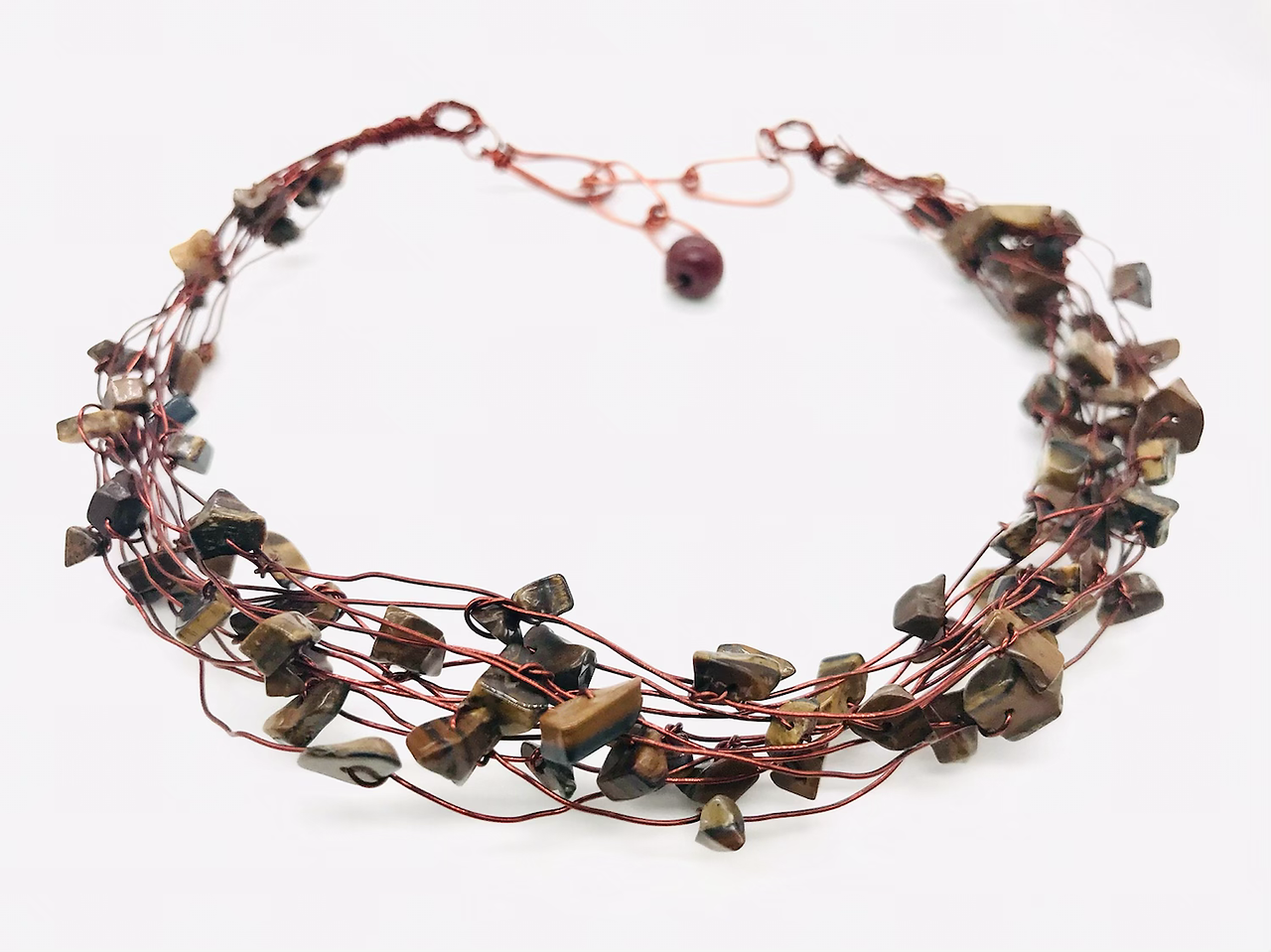 Tiger's Eye Healing Crystal Copper Choker | Healing Energy Rocks