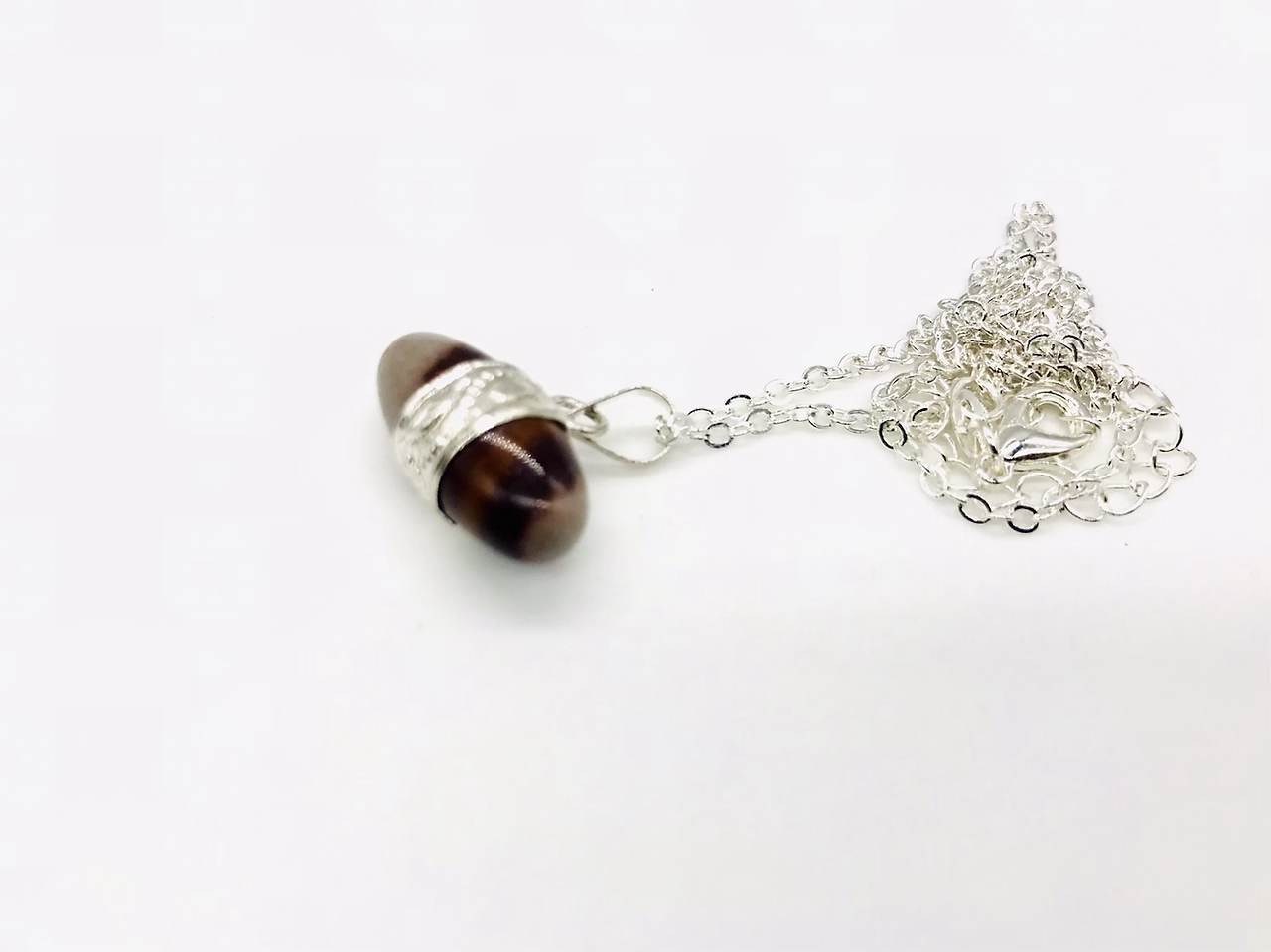 Shiva Lingam Healing Crystal Gemstone Pendant Silver Plated Necklace | Healing Energy Rocks