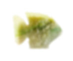 Green and red jade healing crystal fish for luck, love, manifestation, confidence and Feng Shui abundance