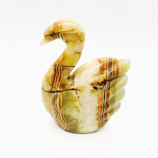 Green Onyx Healing Crystal Gemstone Swan | Healing Energy Rocks