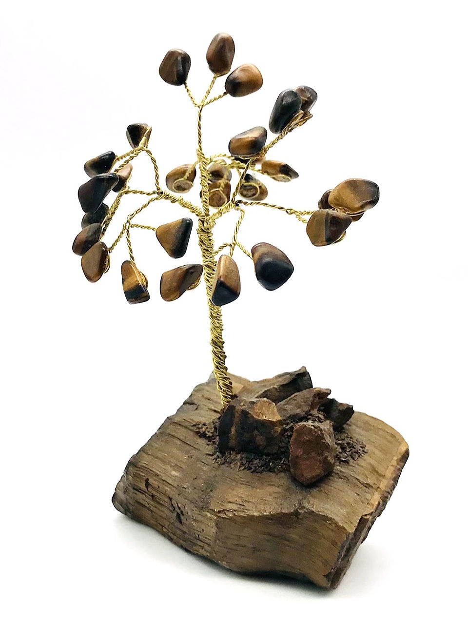 Yellow Tiger's Eye Gemstone Healing Crystal Tree | Healing Energy Rocks