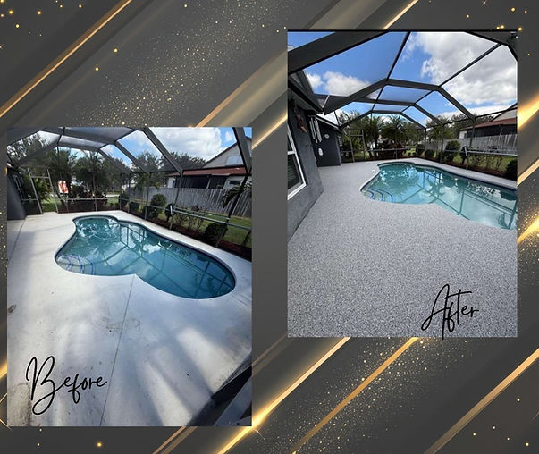 before vs after pool deck resurfacing sarasota