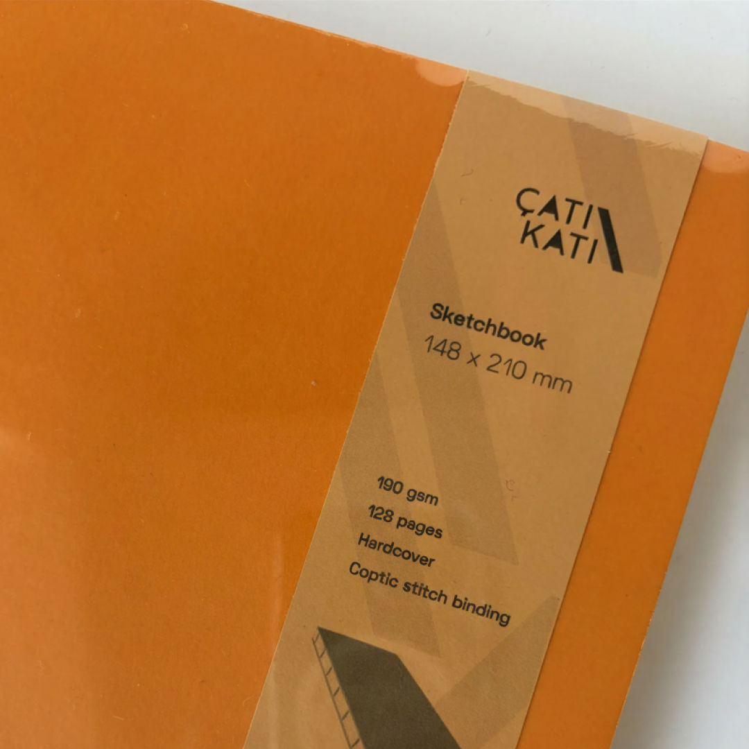 El Yapımı A5 Turuncu Eskiz Defteri