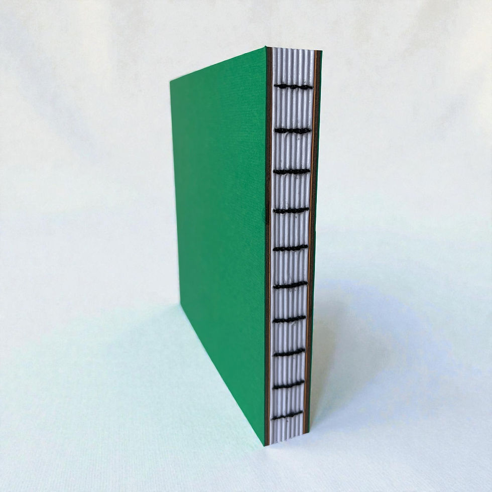 Küçük resim: El Yapımı 16x16 cm Yeşil Eskiz Defteri