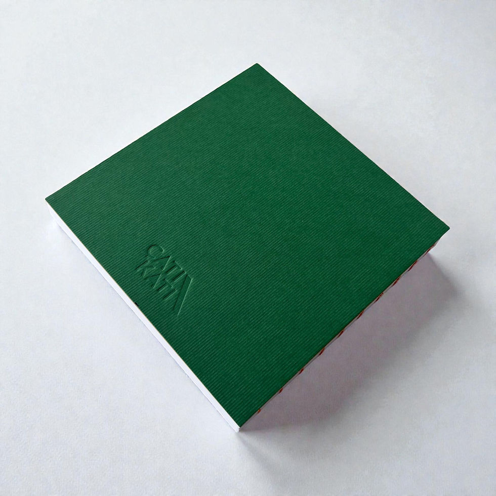 Küçük resim: El Yapımı 16x16 cm Koyu Yeşil  Eskiz Defteri