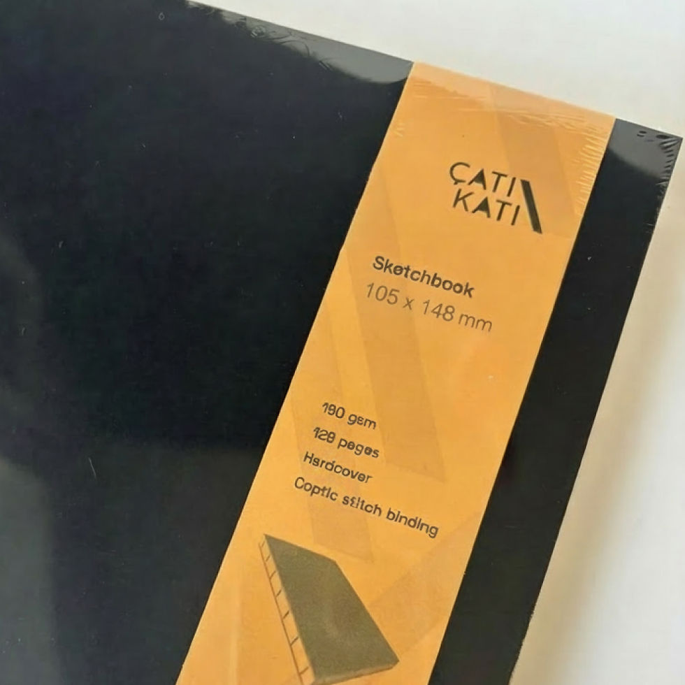 Küçük resim: El Yapımı A6 Siyah Eskiz Defteri