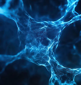 Abstract hormone image, glowing energy