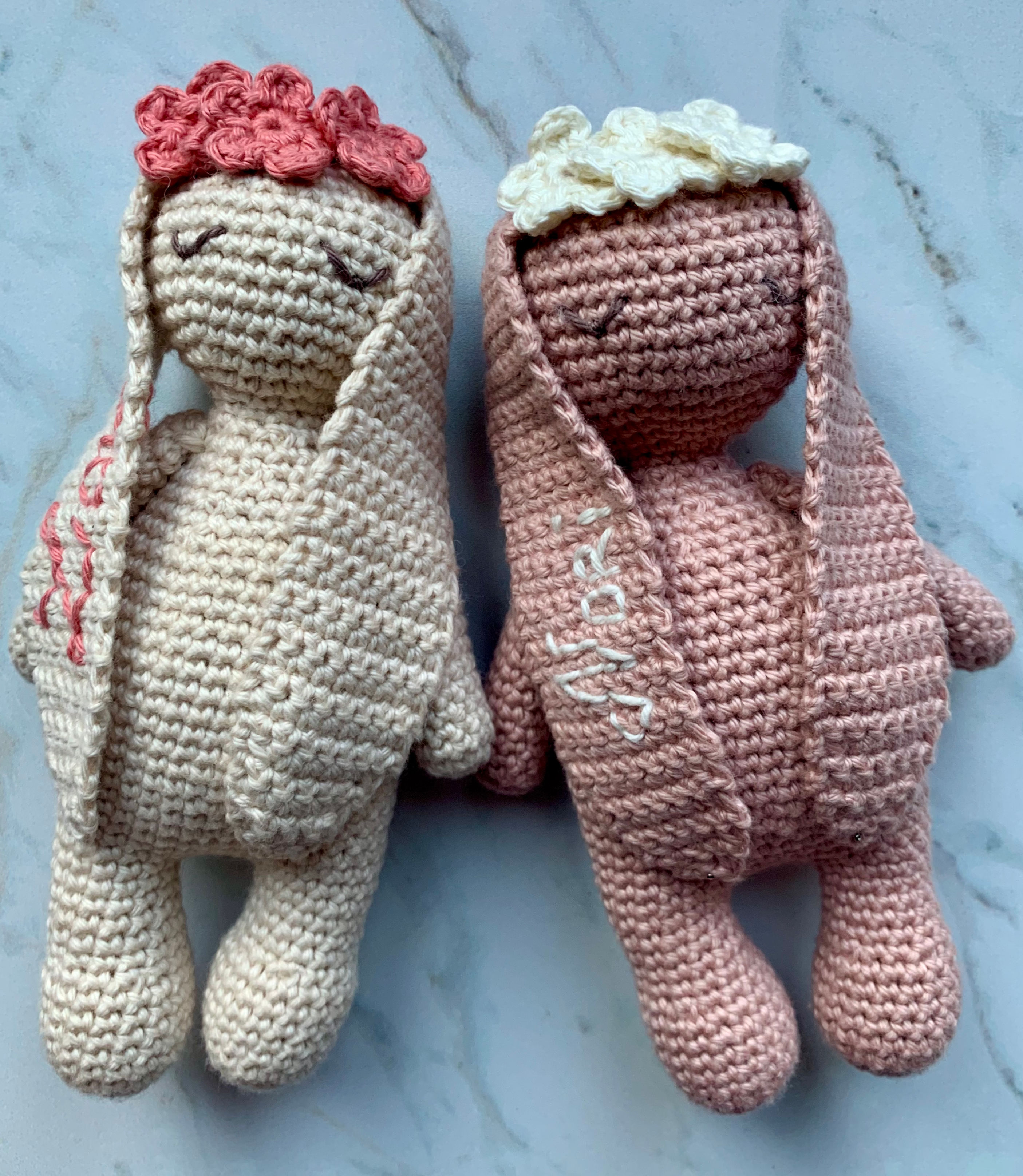 Patron lapinette fleurie