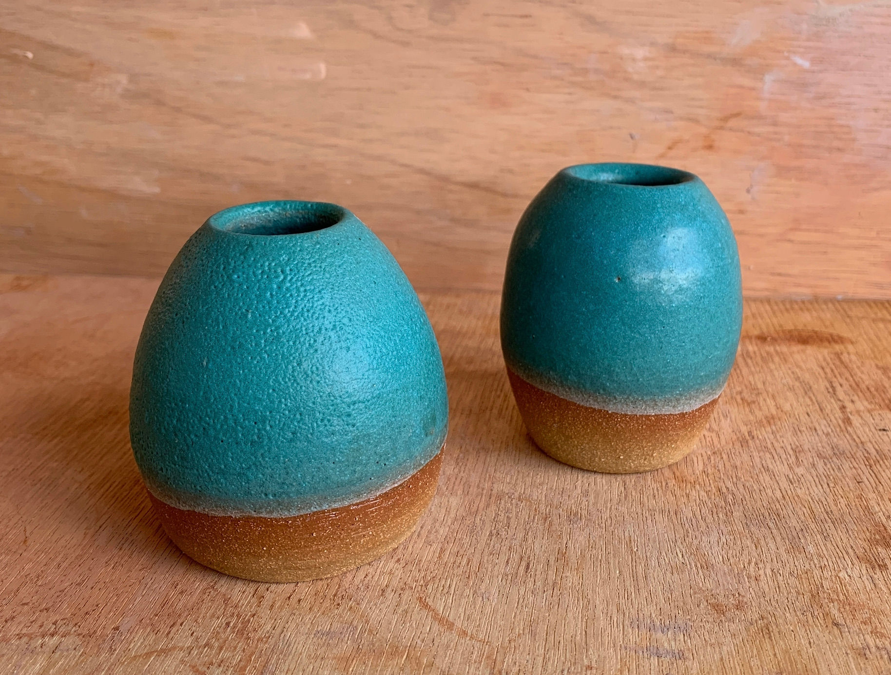 Turquoise Bud Vase / Candle Holder