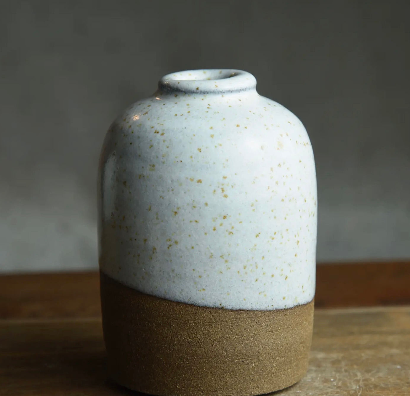 Half Glazed Bud Vase