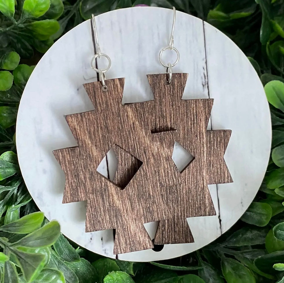 Western Wood Earrings