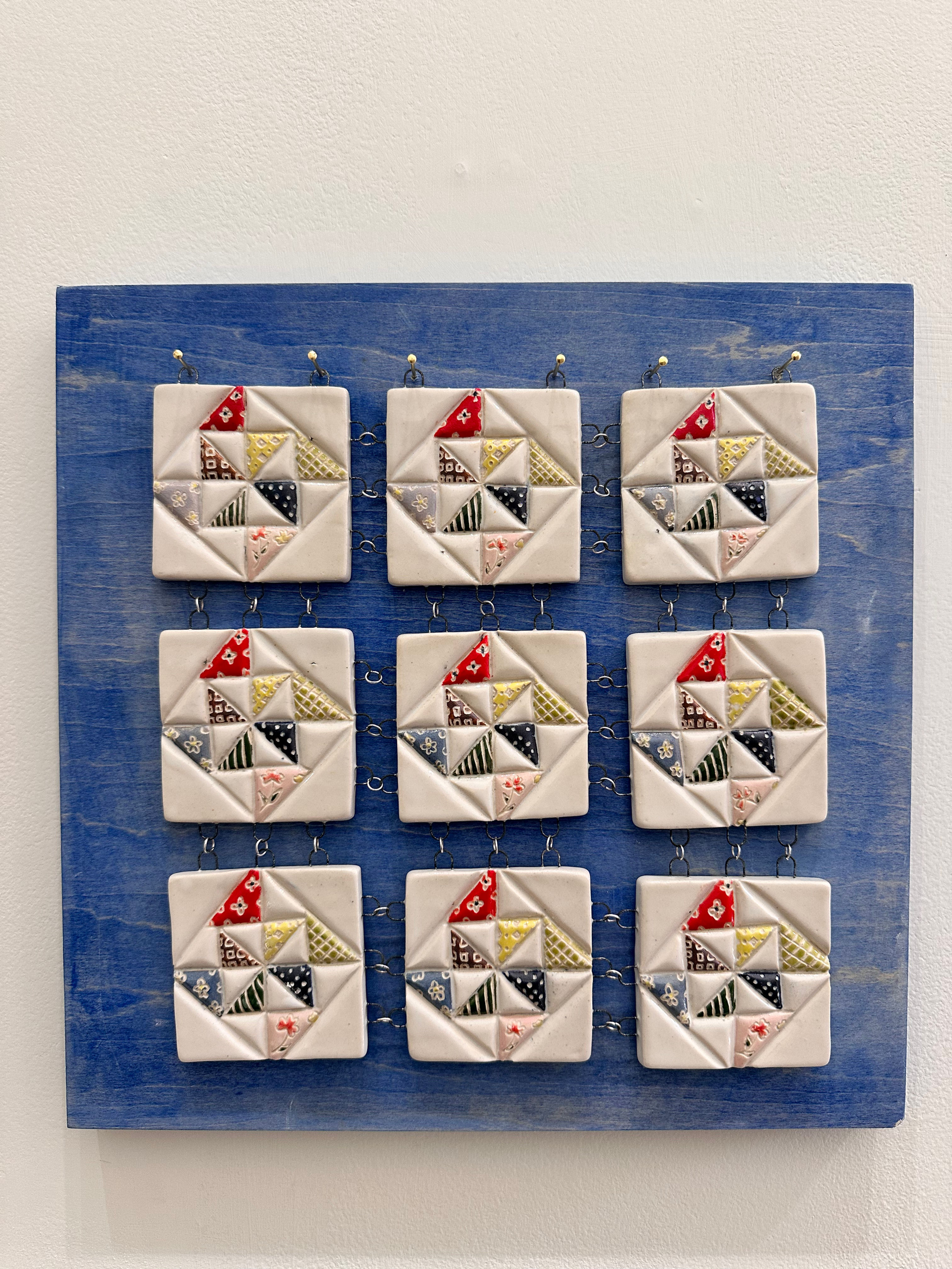 Hannah Johnston, Blue Patchwork Wall Quilt