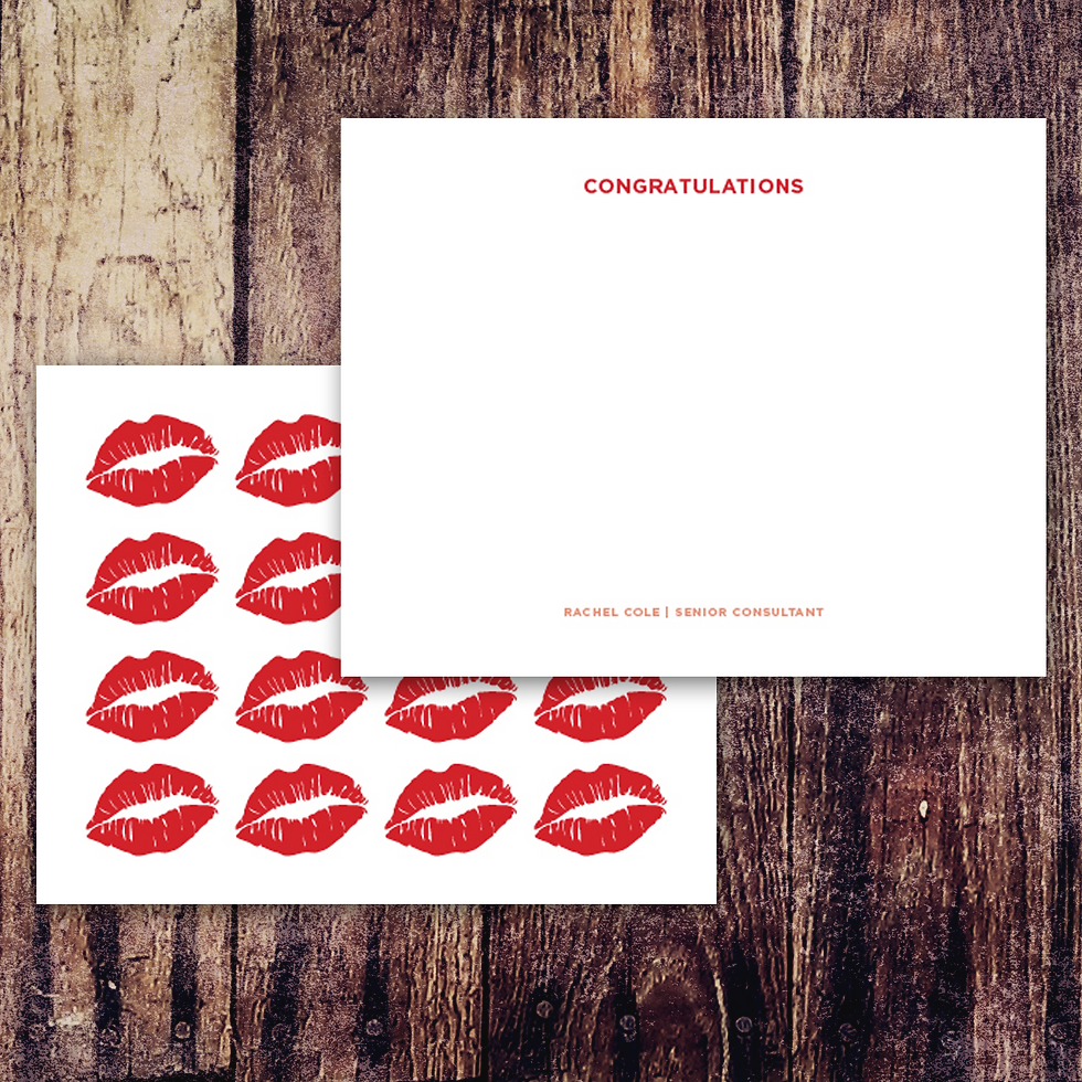 Thumbnail: Custom Notecards - Kisses