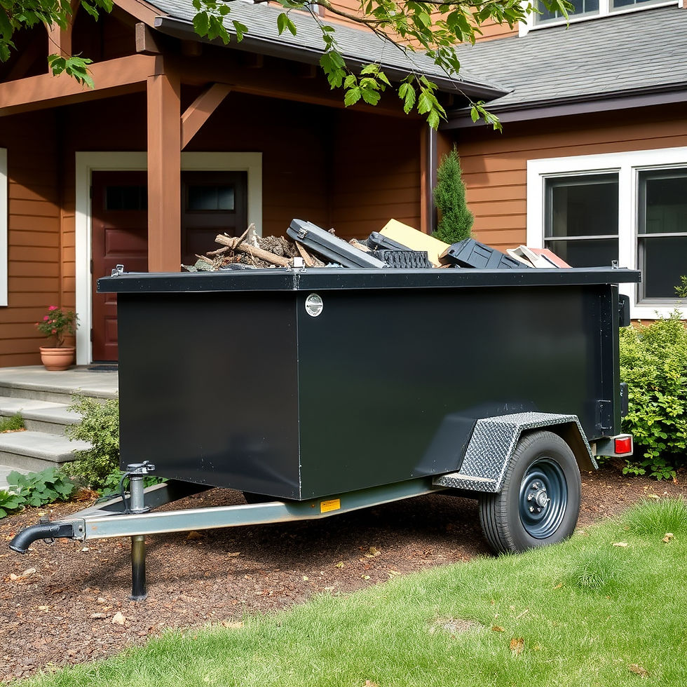 plain black junk trailer bin in front of house.jpg