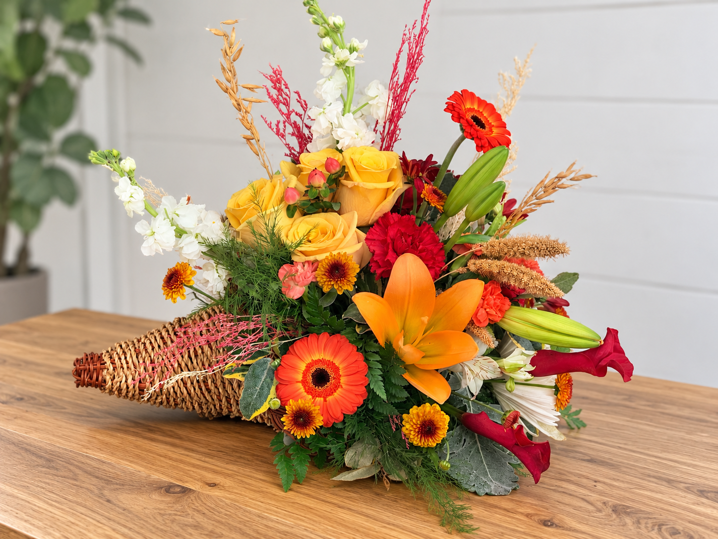 Thanksgiving Cornucopia Centerpiece