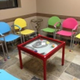 bola chairs in waiting room