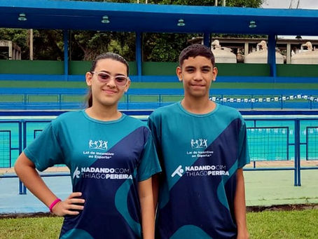 Alunos do Nadando com Thiago Pereira participam dos Jogos Estudantis 2024 de Volta Redonda