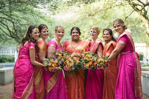 Vibrant colors of an Indian wedding designed by Floral Wonders