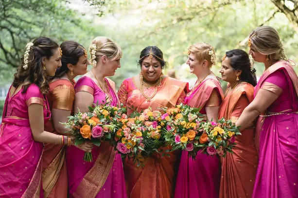 Vibrant colors of an Indian wedding designed by Floral Wonders