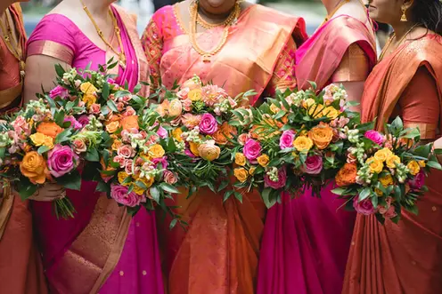 Vibrant colors of an Indian wedding designed by Floral Wonders